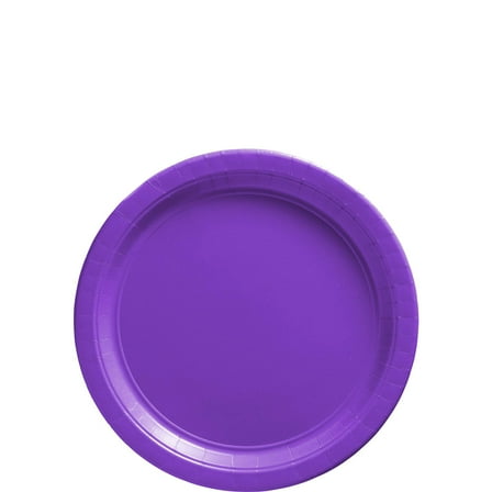 Amscan Paper Plate Big Party Pack- 6 3/4" 50 Ct., New Purple