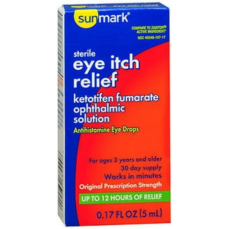 Sunmark Sterile Eye Itch Relief Antihistamine Eye Drops, 0.17 Fl. Oz.