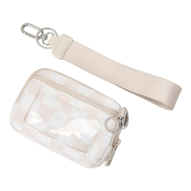 QIPOPIQ The Wallet 2nd Gen, The Pouch Wristlet Zip Card Case With ID Window, Women'S Waterproof Nylon Keychain Wallet