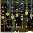 thumbnail image 3 of KOYPTL Christmas Window Clings Gold Glitter Christmas Stickers Merry Christmas Balls Removable Winter Window Stickers Decals for Christmas Party Decorations Home School Office Windows Glass, 3 of 6