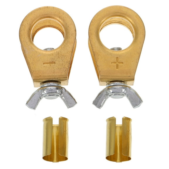 PENIKOKO 1 Pair Copper Battery Terminal Connectors For Automotive Use In Car Batteries 5.30X3.00X1.70Cm