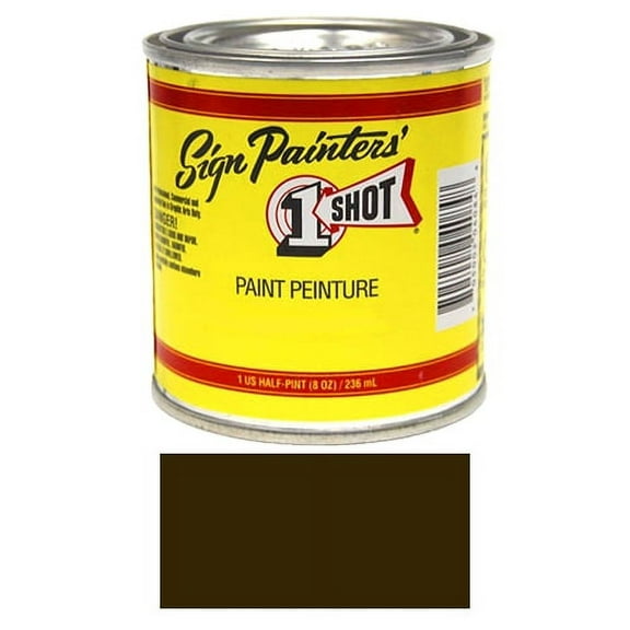 1/2 Pint 1 Shot DARK BROWN Paint Lettering Enamel Pinstriping & Graphic Art