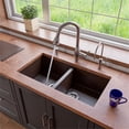 thumbnail image 1 of Pemberly Row Chocolate 34" Undermount Double Bowl Granite Composite Kitchen Sink, 1 of 9