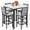 White/Goose Down Cushion Chair, variant on MIERES 5 Piece Dining Table Set High Top Dining Table Set for 4 Counter Height Small Kitchen Table With 4 Velvet Upholstered Chairs, Wood Small Dining Set for Bar Dining Room Breakfast