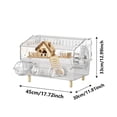 thumbnail image 2 of Small Animal Cage Double Layer Transparent Acrylic Hamster Cage Suitable for Breeding and Observation | Can Be Both Indoors and Outdoors with Detachable Ventilation Design, 2 of 6