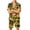 Yellow #20, variant on DORKASM Halloween Matching Pajamas for Men Pj Sets Bat Pumpkin Print Button Down Sleepwear Yellow M