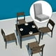 thumbnail image 5 of Funda protectora de silla de Comedor Macarena lavable extraíble de elasticidad Gris claro, 5 of 7