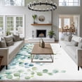 thumbnail image 3 of 6'x9' Area Rugs, Sage Green Eucalyptus Indoor Outdoor Area Rug for Living Room Bedroom, Watercolor Botanical Leaves Washable Bathroom Rugs Kitchen Floor Carpet Mats Home Decor Aesthetic, 3 of 8
