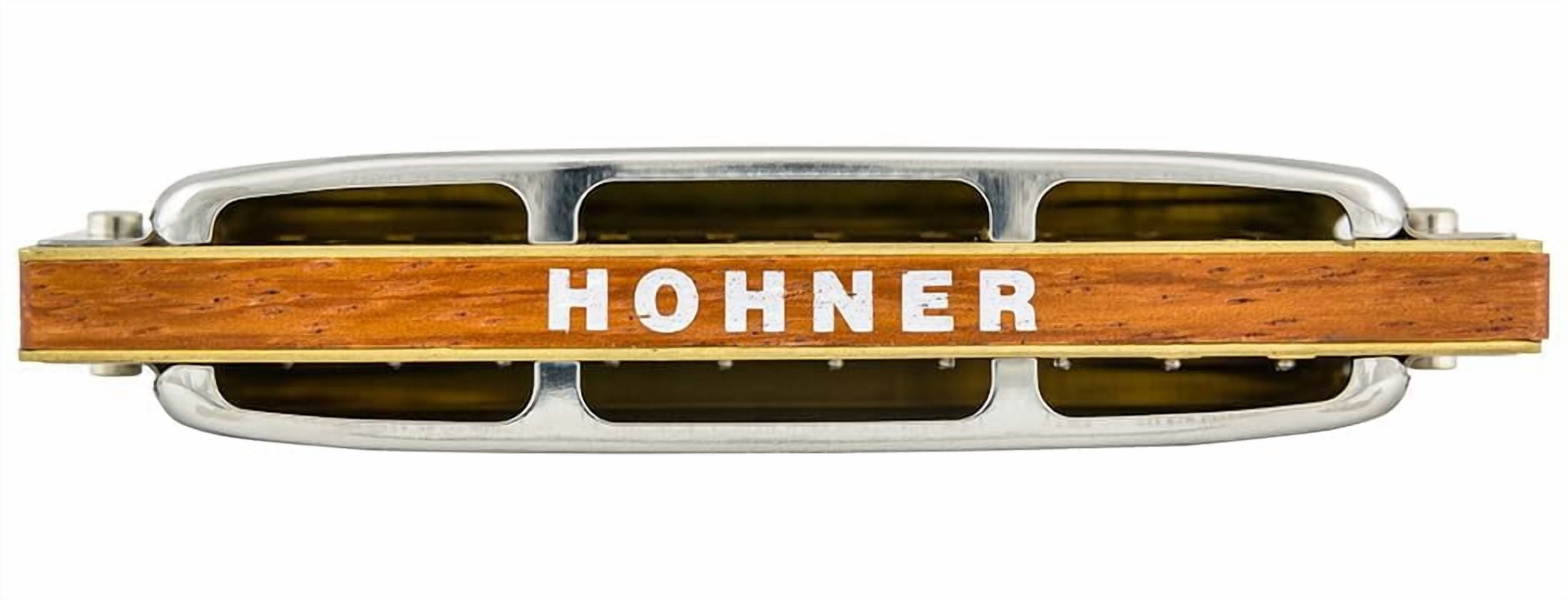 Hohner Harmonica 532 Blues Harp MS - Key of A Bundle with Case, Pouch, Harmonica Beginner Online Manual, and Austin Bazaar Polishing Cloth