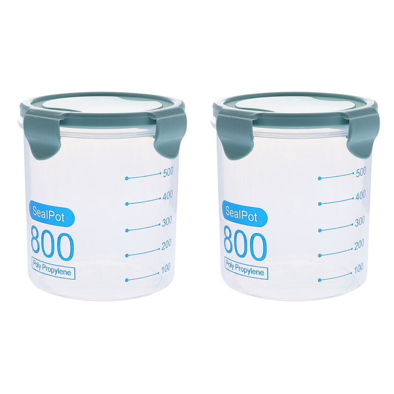 Sjenert 2pcs 600ml 800ml 1000ml Fresh Pot Container Box Kitchen Storage Plastic Box Sealing Food Preservationion Storage Jar Pink2 Walmart Com Walmart Com