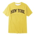 thumbnail image 3 of Kid Girls Shirts New York Shirt Kids Letter Printed Short Sleeve Casual Crewneck Basic Tees T Shirts for Girls 6-7 Years, 3 of 3