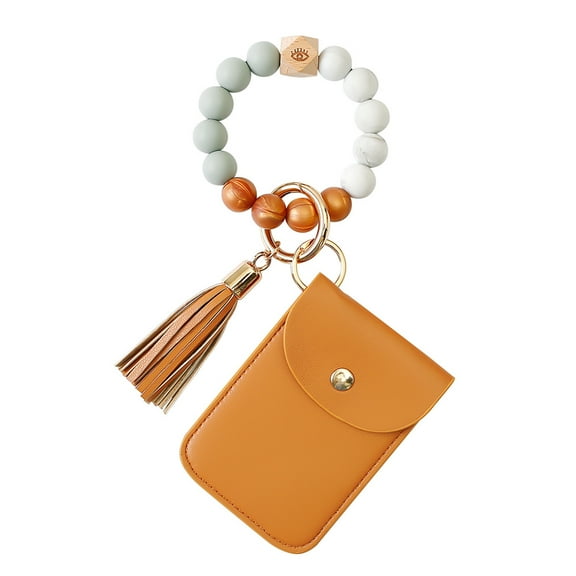 Toyvian Bracelet Keychain Set Wristlet Brown Alloy Stain Resistant 1 Set