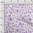thumbnail image 2 of oneOone Rayon Violet Fabric Asian Floral Block Craft Projects Decor Fabric Printed By The Yard 56 Inch Wide, 2 of 4