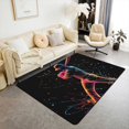 thumbnail image 1 of Baseball Area Rug 5x7 for Bedroom,Neon Baseball Player Carpet for Living Room,Sport Game Indoor Floor Mat Non Slip,Competing Ball Decorative Rug, 1 of 5