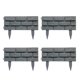 thumbnail image 1 of Las cercas grises plásticas desmontables 4pcs imitaron el marco de piedra del jardín y el borde del césped, 1 of 5