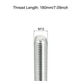 thumbnail image 2 of Unique Bargains Fully Threaded Rod M12 x 180mm 1.75mm Thread Pitch 304 Stainless Steel Right Hand Threaded Rods Bar Studs 2 Pack, 2 of 4
