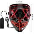 thumbnail image 5 of Gustave 2 Pack Halloween Masks Scary Face Mask 4 Modes LED Light up Cosplay Masks for Adult Festival Party Costume, 5 of 8