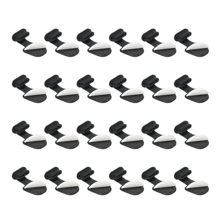 Uxcell 0.9 Inch USB Type C Dust Plug 24 Pcs Anti Dust Plug Cover Female End for Port Device Black