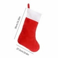 thumbnail image 2 of Ygdeyg 4 Pack Christmas Stockings Red And White Plush Fireplace Hanging Velvet Stockings For Christmas Decoration Supplies, 15 Inch, 2 of 2