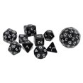 thumbnail image 1 of Juego de 10 dados numerados de varias caras, 6 colores a elegir, herramienta de juego PG Negro, 1 of 9