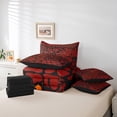 thumbnail image 4 of Erosebridal Ensemble de Literie Complet à Imprimé Léopard Format Double, Ensemble de Lit Noir et Rouge, Literie Réversible Guépard Zèbre Format Double, Déco de Chambre Super Douillette, 7 Pcs, 4 of 6