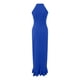 thumbnail image 4 of Vestido largo sin mangas con volantes y abertura para mujer - Vestido de noche sexy con abertura, poliéster-spandex, S-XXL, 4 of 4