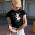 thumbnail image 2 of Distressed Bunny Babe, Spring or Easter Day Gift, Military Green T-Shirt, XL, 2 of 5