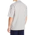 thumbnail image 2 of Nautica Mens Woven Plaid Button Down Pajama Shirt, White, X-Large, 2 of 3