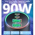 thumbnail image 2 of Cargador de coche Rombica de 90 W, 4 puertos USB-C y USB-A para iPhone/Galaxy, 2 of 9