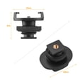 thumbnail image 2 of Sports Camera Cold Shoe Mount Adapter with 1/4 Inch Screw Hole Replacement for GoPro Hero 10 9 8 7, 2 of 7