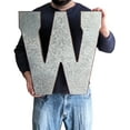 thumbnail image 5 of Huge 20" Metal Letter "W" Wall Decor, Silver with Rusted Edges, Galvanized Wall Mountable Decoration for Country, Mid-Century, or Farmhouse Themed Room or Event, 5 of 6