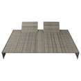 thumbnail image 3 of vidaXL Powder Coated Steel Adjustable Backrests and Waterproof Double Sun Lounger - Set of 5 Gray, 3 of 6