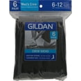 thumbnail image 2 of Gildan 1048607 Crew Socks, Black Cotton/Poly, Men's, 6-Pk. - Quantity 1, 2 of 2