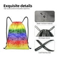 thumbnail image 4 of Wukai Colorful Tie Dye Drawstring Backpack Bag Sport Gym Sackpack Large Size String Backpack Cinch for Women Men-Medium, 4 of 6