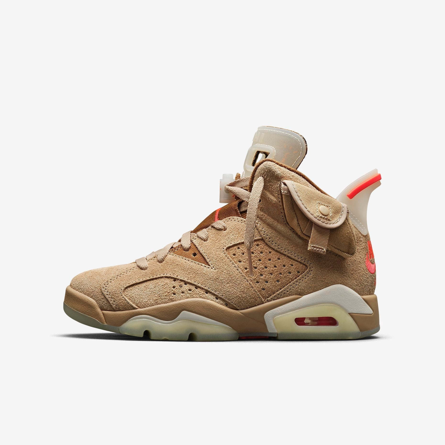 Men s Air Jordan 6 Retro SP x Travis Scott Cactus Jack British Khaki 2021 DH0690 200 Walmart