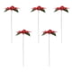 thumbnail image 2 of Christmas Poinsettia Floral Bouquet Artificial Flower Stems with 5 Fork Design Realistic Plastic Greenery for Home Holiday Table Centerpiece Wedding Party Decorations, 2 of 6