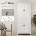 thumbnail image 5 of HOMCOM 72" Freestanding Kitchen Pantry Cabinet, Farmhouse Tall Storage Cabinet with 4 Door Cabinets and Adjustable Shelves for Dining Room, White, 5 of 9
