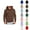 1-Brown, variant on Essentials Hoodies for Men 2025 Long Sleeve Pullover Hooded Sweatshirt with Pockets Plain Hoody Mens Hoodies