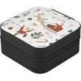 thumbnail image 3 of Leather Jewelry Box Christmas Santa Claus Portable Mini Jewelry Storage Bag for Travel, Small Ring Case Earrings Organizer Necklaces Box for Women Girls Women Gifts, 3 of 7