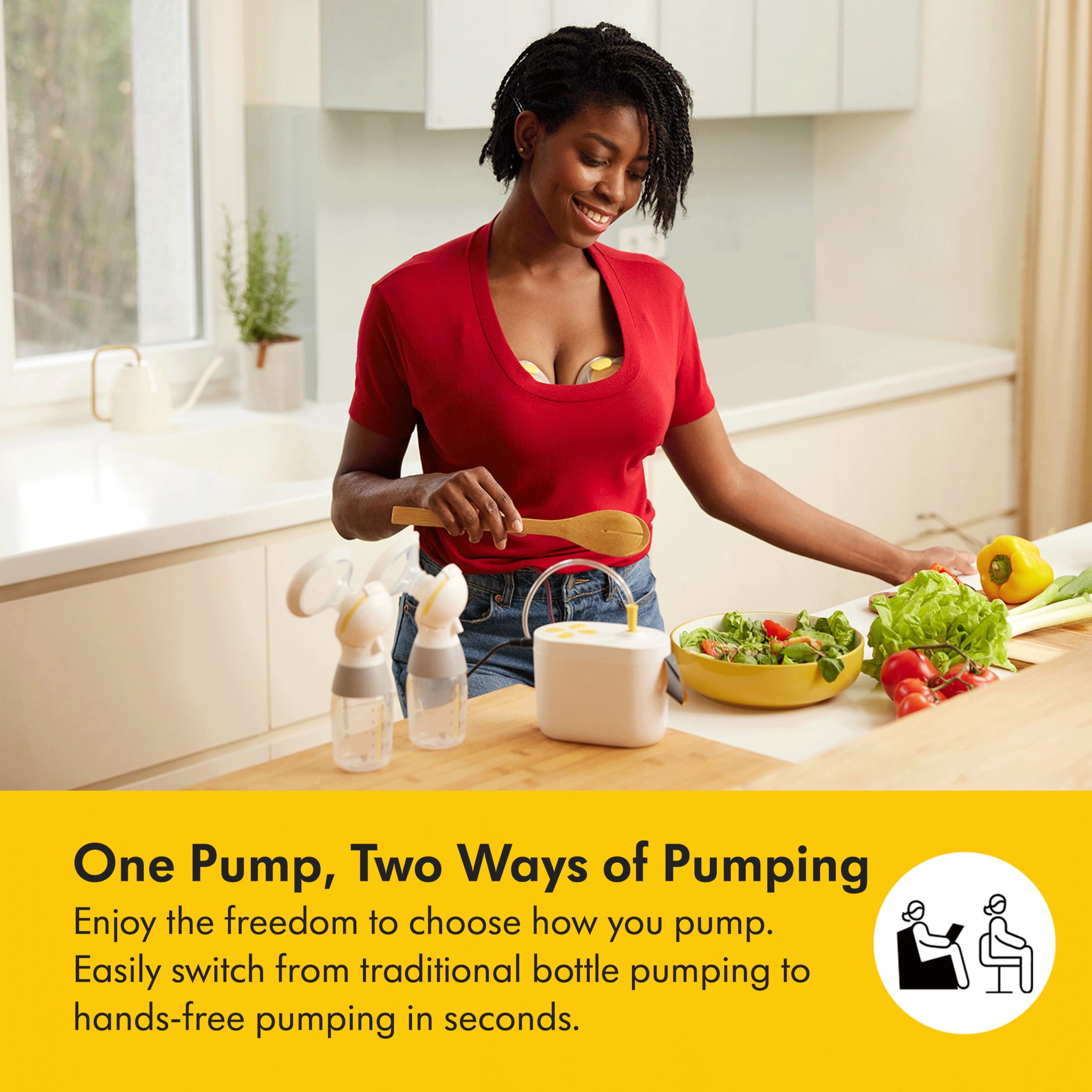 Medela Hands-free Collection Cups, Compatible with Freestyle Flex, Pump in Style with MaxFlow, and Swing Maxi Breast Pumps, 1 set of 2 cups
