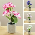 thumbnail image 4 of Artificial Rose Flower Ornamental Easy Care Creative Hydrangea Artificial Potted Plant, 4 of 4