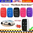 thumbnail image 4 of Dobrev Silicone Cover Keyless Entry Fob Case Protector Skin for Land Rover Range Rover Evoque LR2 LR4 Sport Freelander Discovery Smart Key  black and purple, 4 of 4