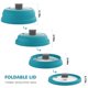 thumbnail image 3 of Tapa antisalpicaduras de cristal para microondas, 26,7 cm, color azul, 3 of 8