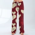 thumbnail image 5 of Hearthz Womens Valentine Pajama Pants Love Heart Graphic Womens Pajama Bottoms Drawstring Wide Leg Holidays Sleep Pants for Women Soft, 5 of 7