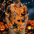 thumbnail image 2 of WOLIAUO Halloween Shirts Halloween Costumes Vintage Horror Shirt for Men Skeleton Graphic Tees for Adult 2026 Holiday Fall Spooky Season XL Orange, 2 of 8