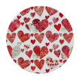 JEUXUS Valentine Day Tablecloth Round Table Cloth Red Heart Happy