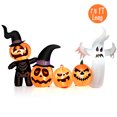 thumbnail image 2 of Costway 7.5 FT Long Halloween Inflatable Decor Spooky Ghost and Pumpkin w/Lights, 2 of 10