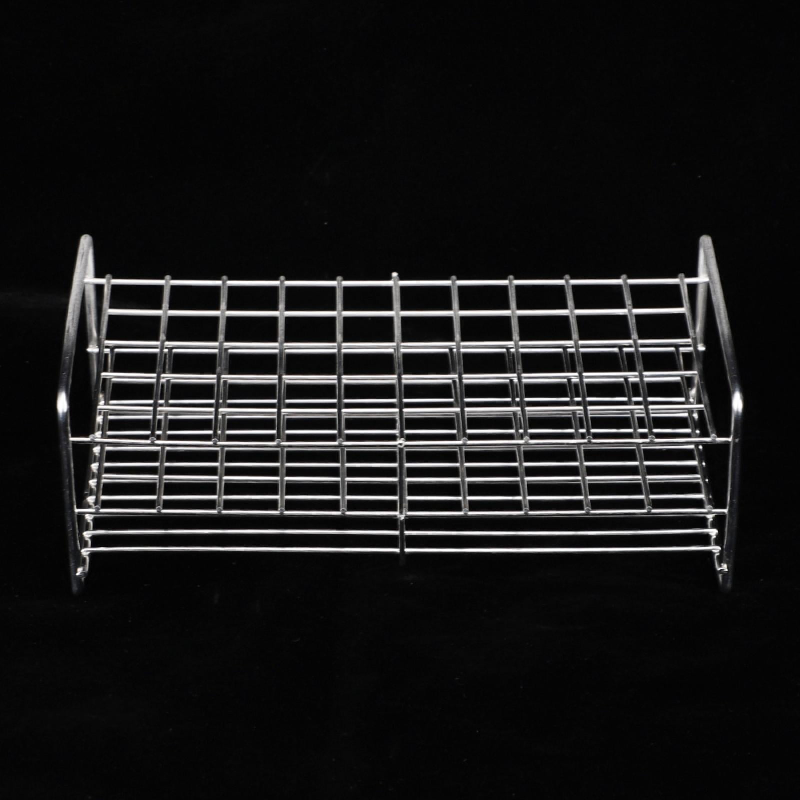 50 Holes Stainless Steel Test Tube Rack, Square Hole Medical Test Tube Holder, Test Tube Support, Medical Test Supply
