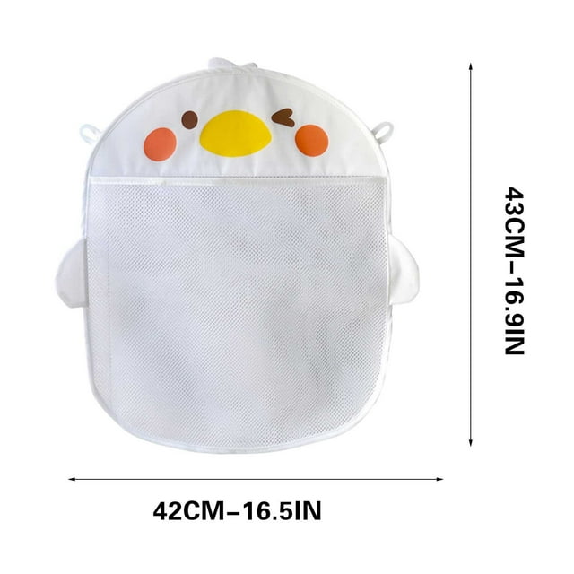 Lksixu Sac de Rangement pour Jouets Mignon Sac de Bain en Filet avec Ventouse Sac de Séchage Suspendu Bacs de Rangement Organisateurs et Rangement