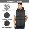 thumbnail image 6 of Heavyweight Hooded Puffer Vest for Men – Water-Resistant, Full Zipper, 6 of 8